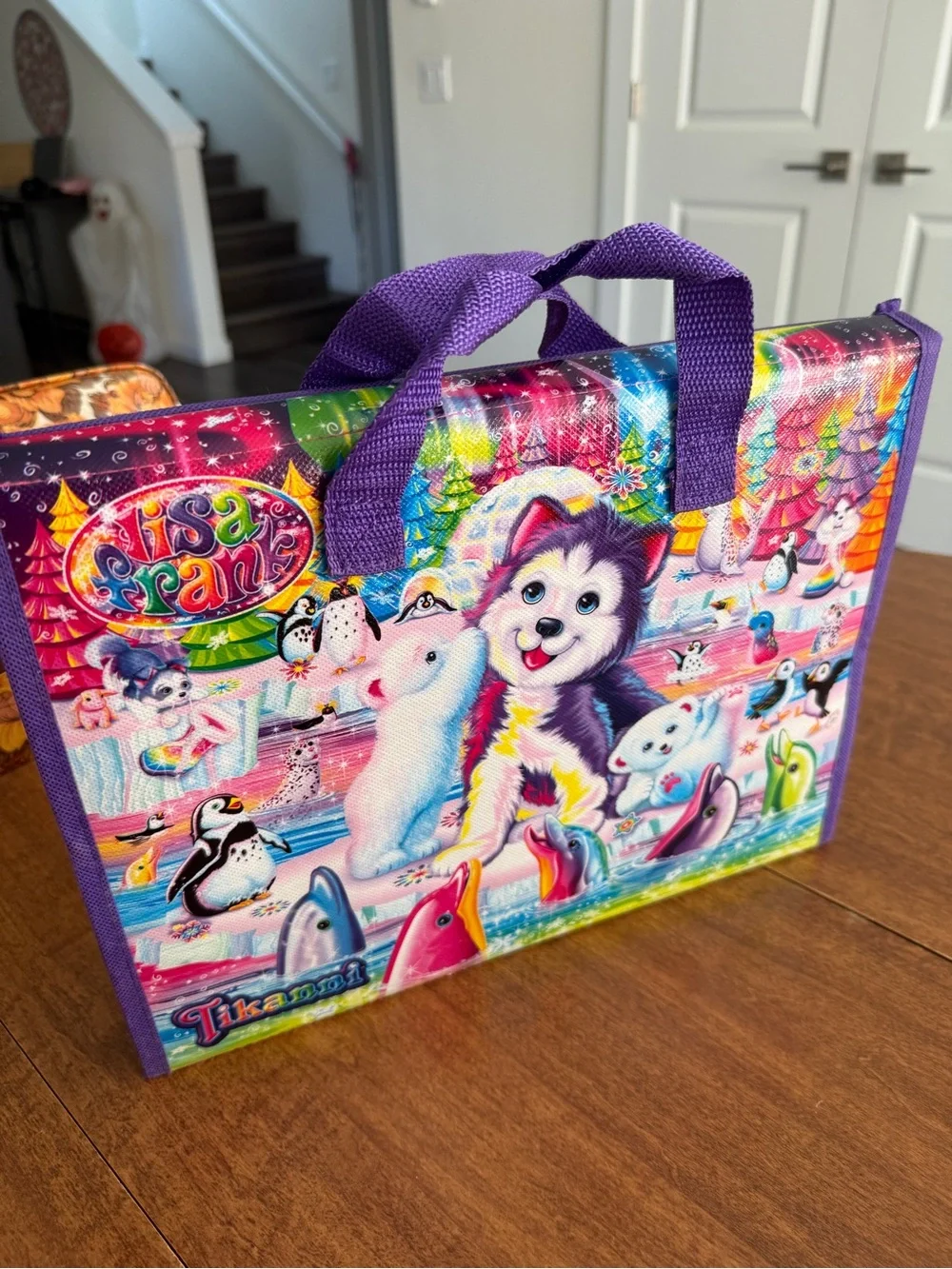 Lisa Frank-Tikanni Themed- Carrying Trifold Portfolio Binder